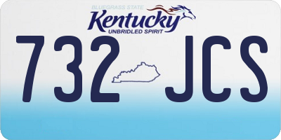 KY license plate 732JCS