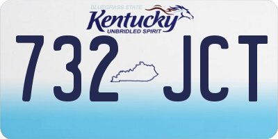 KY license plate 732JCT
