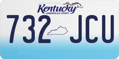 KY license plate 732JCU