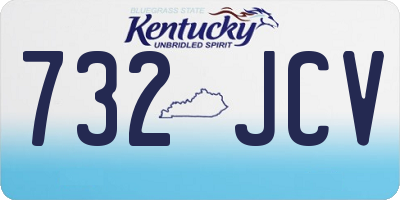 KY license plate 732JCV