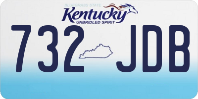 KY license plate 732JDB