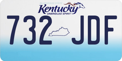 KY license plate 732JDF