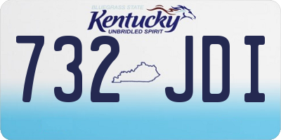 KY license plate 732JDI