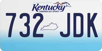 KY license plate 732JDK