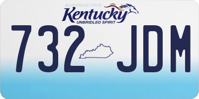 KY license plate 732JDM