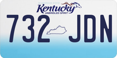 KY license plate 732JDN