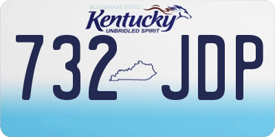 KY license plate 732JDP