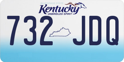 KY license plate 732JDQ