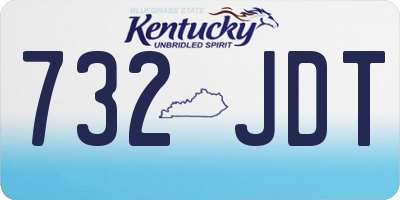 KY license plate 732JDT