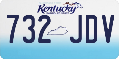 KY license plate 732JDV