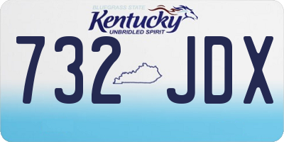 KY license plate 732JDX