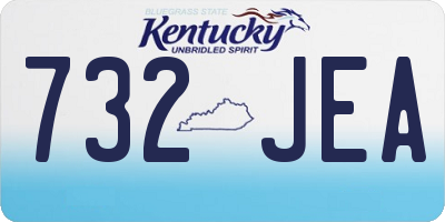 KY license plate 732JEA