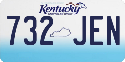 KY license plate 732JEN