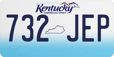 KY license plate 732JEP
