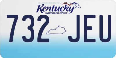 KY license plate 732JEU
