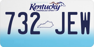 KY license plate 732JEW