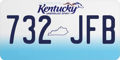 KY license plate 732JFB