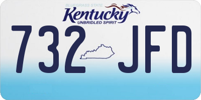 KY license plate 732JFD