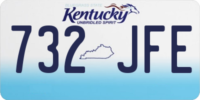 KY license plate 732JFE