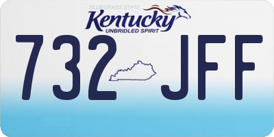 KY license plate 732JFF