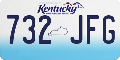 KY license plate 732JFG