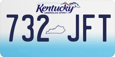 KY license plate 732JFT