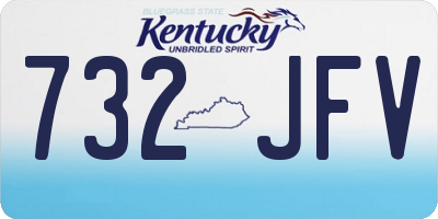 KY license plate 732JFV
