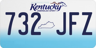 KY license plate 732JFZ
