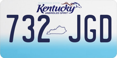 KY license plate 732JGD
