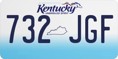 KY license plate 732JGF