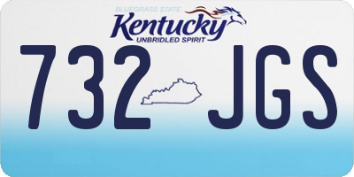 KY license plate 732JGS