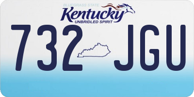 KY license plate 732JGU