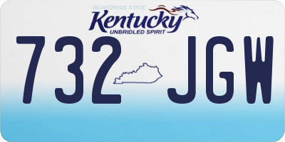 KY license plate 732JGW