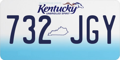 KY license plate 732JGY