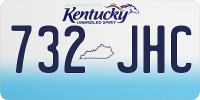 KY license plate 732JHC