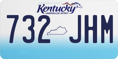 KY license plate 732JHM