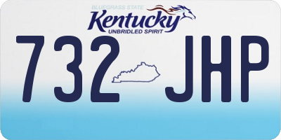 KY license plate 732JHP