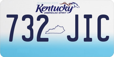 KY license plate 732JIC