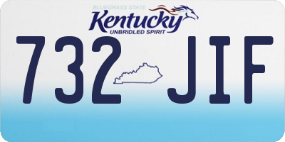 KY license plate 732JIF
