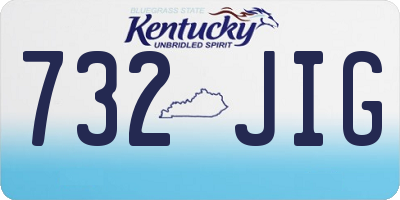 KY license plate 732JIG