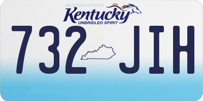 KY license plate 732JIH