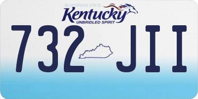 KY license plate 732JII