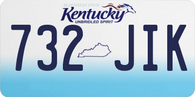 KY license plate 732JIK