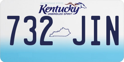 KY license plate 732JIN