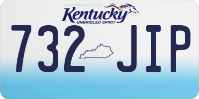 KY license plate 732JIP
