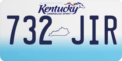 KY license plate 732JIR