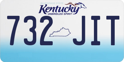 KY license plate 732JIT