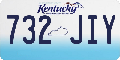 KY license plate 732JIY