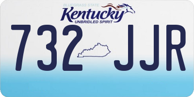 KY license plate 732JJR