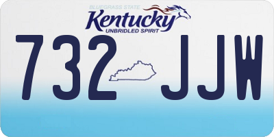 KY license plate 732JJW